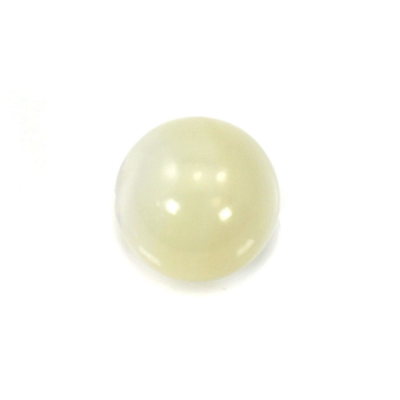 White Shell Mother Of Pearl Half Drilled Beads Round Diameter8mm Hole0.8mm 10pcs/Pack