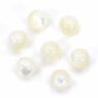 White Shell Mother Of Pearl Half Drilled Beads Round Diameter10mm Hole0.8mm 10pcs/Pack