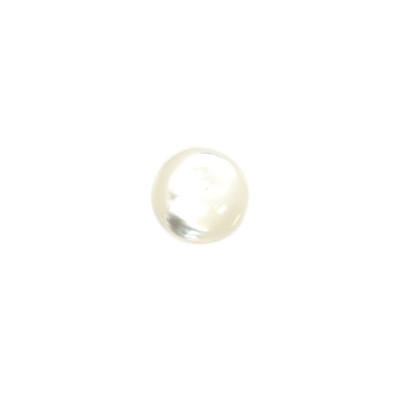 White Shell Mother Of Pearl Cabochons Round Size6mm 10pcs/Pack