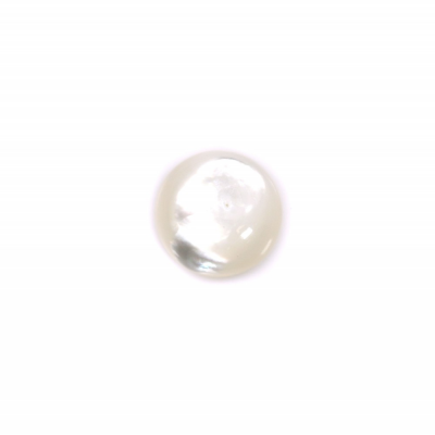 White Shell Mother Of Pearl Cabochons Round Size10mm 10pcs/Pack