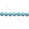 Série bleue Perles nacrée ronde sur fil Taille 12mm de diamètre trou 1.0mm  Environ 33perles/fil 15~16"