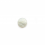 Coquillage blanc Cabochon de nacre rond plat diamètre 8mm 10pcs/paquet
