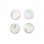 White Shell Mother of Pearl Cabochon Flat Round Diameter12mm 10pcs/pack