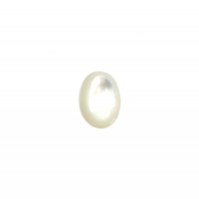 Cabochon ovale en nacre blanc Taille 7x9mm 10pcs/Pack