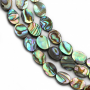 Perline a filo di forma ovale in conchiglia Abalone/Paua, dimensione 6x8 mm, foro 0,8 mm, circa 50 perline/filamento, 15 ~ 16''