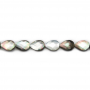 Grey Mother Of Pearl Shell Beads Strand Faceted Teardrop Size 13x18mm Hole 0.8mm About 22 Beads/Strand 15~16"