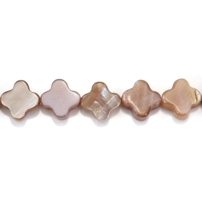Pink Shell Mother-of-Pearl Clover Strand Beads Size 6mm Hole 0.7mm 70 Beads/Strand