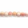 Nacre rose perles ronde sur fil Taille 12mm de diamètre  trou 1.5mm Environ 33perles/fil 15~16"