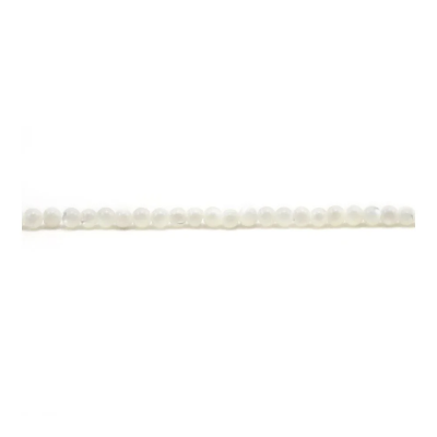 Filo di perline rotonde in madreperla bianca, diametro 2 mm, foro 0,6 mm, circa 195 perline / filo 15 ~ 16"