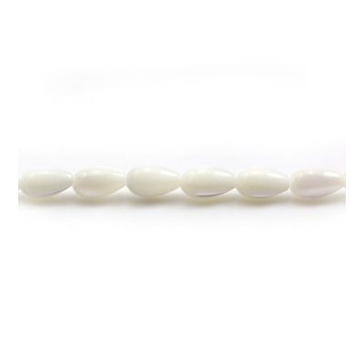 Mother-of-pearl Shell Beads Teardrop Shape Size 5x8 mm Hole 0.7 mm About 49 Beads /Strand 15 ~ 16 ''