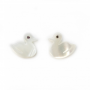 Perles de nacre blanche Taille du canard10x10mm Trou0.35mm 39-40cm/brin