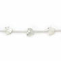 Perle di conchiglia di madreperla bianca Dimensione anatra10x10mm Foro0,35mm 39-40cm/filiale