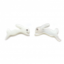 Perline di conchiglia madreperla bianca Dimensione coniglio8x15mm Foro0,35mm 39-40cm/filo