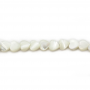 Perles de nacre blanche en forme de coeur Taille4x4mm Trou0.8mm 39-40cm/brin