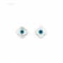 Madreperla bianca Shell perline Evil Eye Clover Size8mm Hole0.7mm 10pcs/Pack