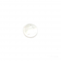 Pingente de disco de concha de madrepérola branca Tamanho do pingente8mm Buraco0.8mm 10 pçs/embalagem