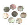 Gray Mother-of-Pearl Shell Disc Pendant Charm Size10mm Hole0.8mm 10pcs/Pack