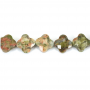 Unakite Faceted Flower Size10mm Hole1.2mm 39-40cm/Strand