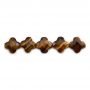 Tiger's Eye Faceted Flower Size13mm Hole0.8mm 39-40cm/Strand