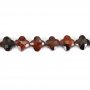 Red Tiger's Eye Faceted Flower Size10mm Hole1.2mm 39-40cm/Strand
