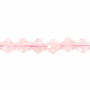 Розовый кварц граненый цветок Размер10м Отверстие1.2мм 39-40см/Страна