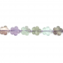 螢石串珠 花形 尺寸15毫米 孔徑1毫米 長度39-40厘米/條