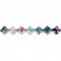Fluorite Faceted Flower Size13mm Hole1mm 39-40cm/Strand