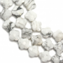 White Howlite Faceted Flower Size13mm Hole1mm 39-40cm/Strand