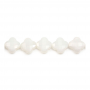 White Jade Faceted Flower Size10mm Hole1.2mm 39-40cm/Strand