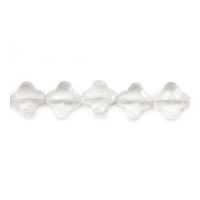 白水晶串珠 切角花形 尺寸10毫米 孔徑1.2毫米 長度39-40厘米/條