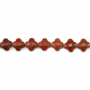 紅石串珠 切角花形 尺寸10毫米 孔徑1.2毫米 長度39-40厘米/條