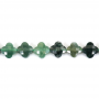 Moss Agate Faceted Flower Size10mm Hole1.2mm 39-40cm/Strand