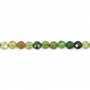 Gradient Yellow Green Tourmaline Faceted Round Size2mm Hole0.6mm 39-40cm/Strand