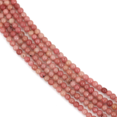 國產紅紋串珠 圓形 直徑2毫米 孔徑0.6毫米 長度39-40厘米/條