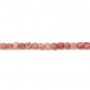 Chinese Rhodochrosite Faceted Cube Size2mm Hole0.5mm 39-40cm/Strand