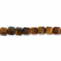 Tiger's Eye Faceted Cube Size2.5mm Hole0.6mm 39-40cm/Strand