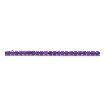 紫晶串珠 圓形 直徑2毫米 孔徑0.4毫米 長度39-40厘米/條