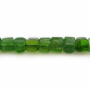 綠透輝石串珠 切角正方體 尺寸2毫米 孔徑0.6毫米 長度39-40厘米/條