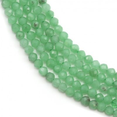 Green Angelite Faceted Round Size2mm Hole0.6mm 39-40cm/Strand
