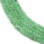 綠天使石串珠 切角圓形 直徑2毫米 孔徑0.6毫米 長度39-40厘米/條