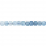 海藍寶串珠 切角正方體 尺寸2毫米 孔徑0.6毫米 長度39-40厘米/條