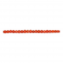 紅瑪瑙串珠 切角圓扁 直徑2.5毫米 孔徑0.6毫米 長度39-40厘米/條