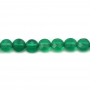 Зеленый агат граненый плоский круглый размер2мм отверстие0.4мм 39-40см/Страна