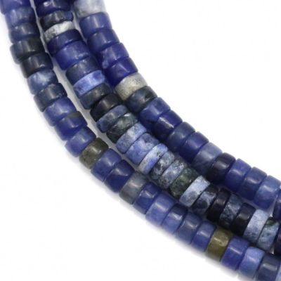 藍紋串珠 隔片 尺寸2x4毫米 孔徑0.8毫米 長度39-40厘米/條