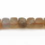 Multicolor Moonstone Faceted Cube Size4mm Hole0.7mm 39-40cm/Strand