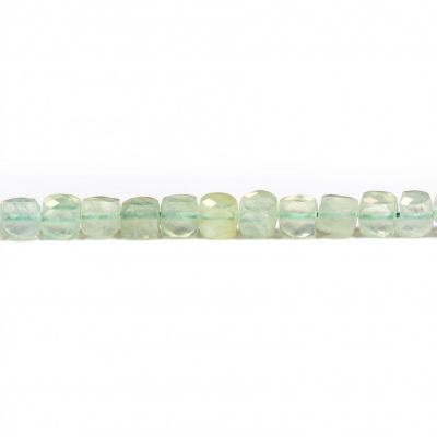 Prehnite Faceted Cube Size4mm Hole0.7mm 39-40cm/Strand