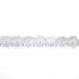 Cristal de roche rond sur fil  Taille 6mm de diamètre trou 1.0mm Environ 65perles/fil 15~16"
