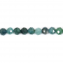 Blue Tourmaline Faceted Round Size4mm Hole0.7mm 39-40cm/Strand