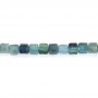 Blue Tourmaline Faceted Cube Size2mm Hole0.6mm 39-40cm/Strand