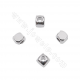 304不銹鋼珠子 切角正方形 尺寸4x4毫米 孔徑2.2毫米 100個/包